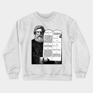 Moses and the 10 Commandments of the Christian Crewneck Sweatshirt